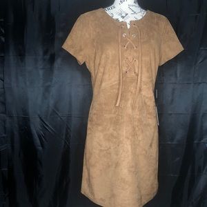 Faux Suede Dress